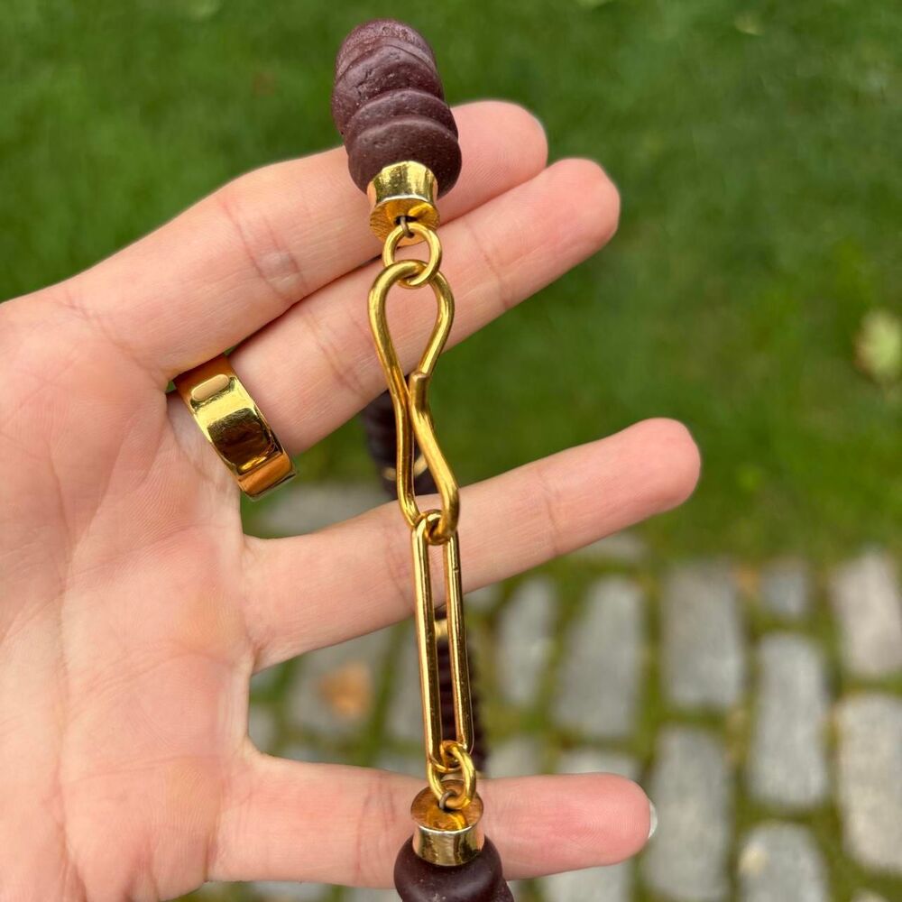 Lizzie Fortunato Laguna Necklace in pink and purple with gold accents - Picture 3 of 5
